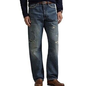 Polo Ralph Lauren $348 Vintage Classic Distressed Jeans Size: 38x32